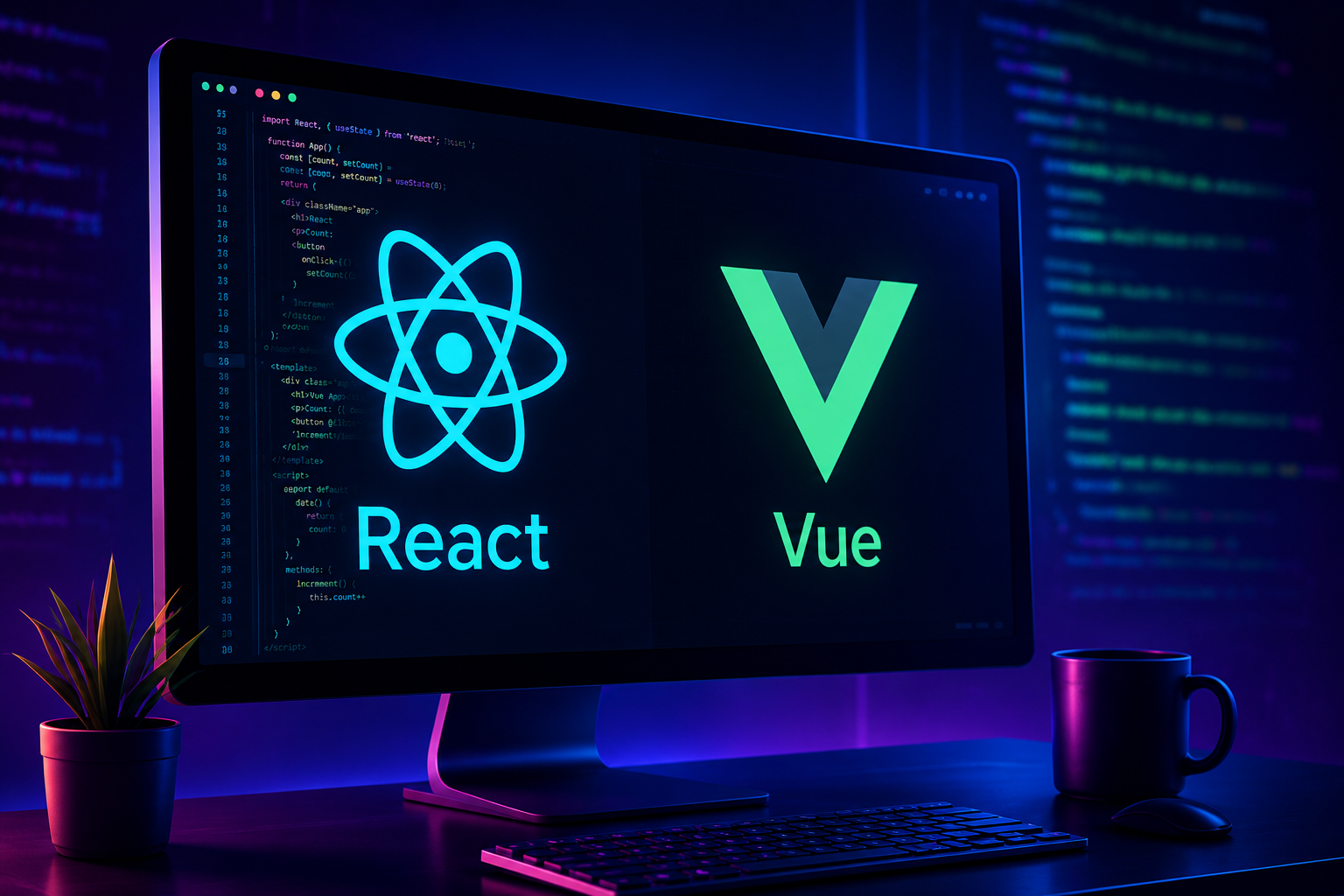 أطر الواجهة الأمامية في 2026: React وVue وAngular وSvelte