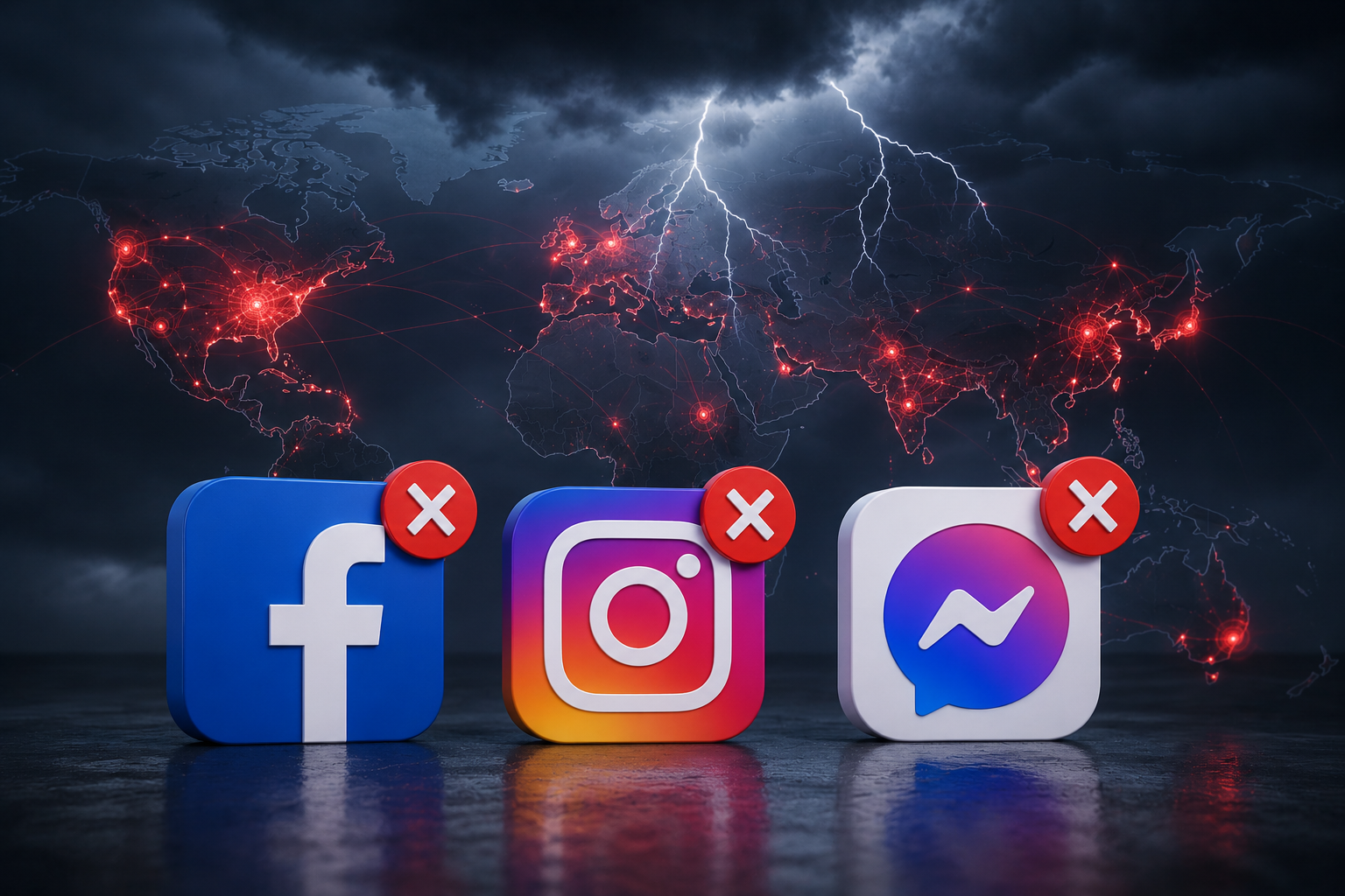 عطل مفاجئ يضرب Facebook وInstagram وMessenger حول العالم